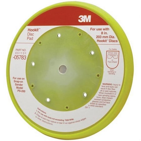 3M 3M Hookit Pad D/F, 05783, 8 in x 5 bolt hole 7000119884